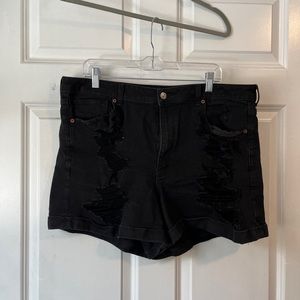 american eagle stretch mom shorts
